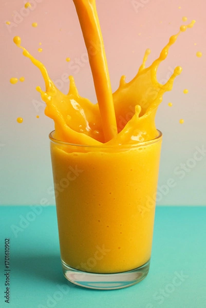 Fototapeta splash of orange juice