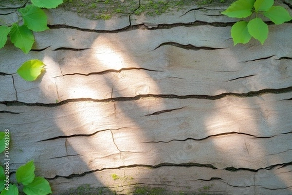 Obraz Sunlight through wooden texture