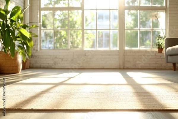 Obraz Sunny interior room with sunlight