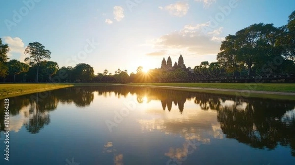 Obraz Sunrise over ancient temples