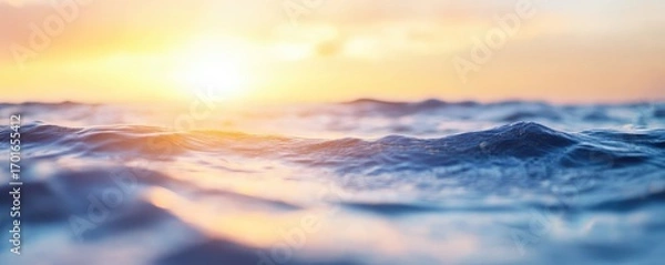 Obraz Sunrise over ocean waves