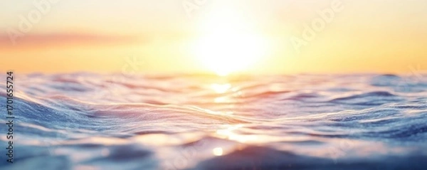 Obraz Sunrise over tranquil ocean waves