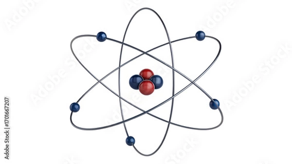 Obraz atom symbol on white background