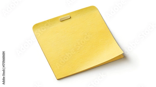 Obraz yellow sticky note with white background