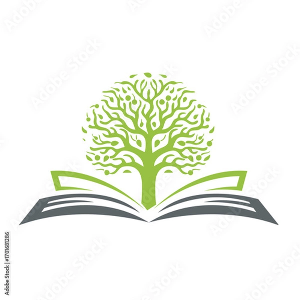 Obraz learning tree logo design. university education logo