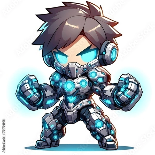 Fototapeta Tiny Mecha Hero