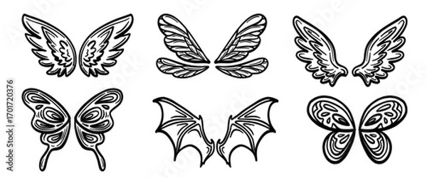 Fototapeta Hand drawn doodle vector set. Collection of cute hand drawn doodle.