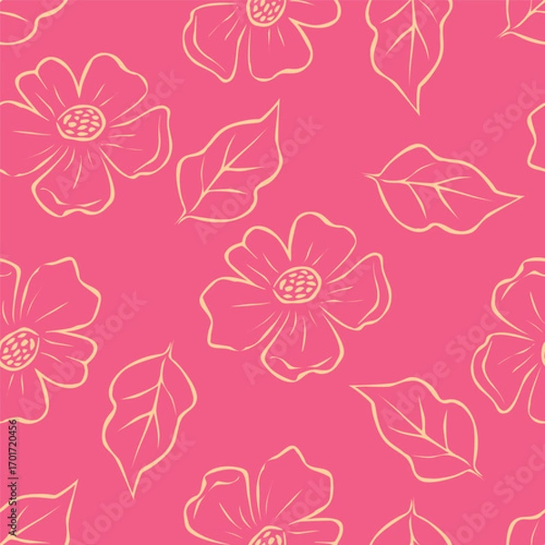 Fototapeta seamless floral pattern