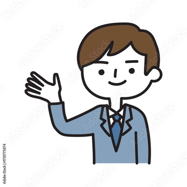 Fototapeta 説明するビジネスマン