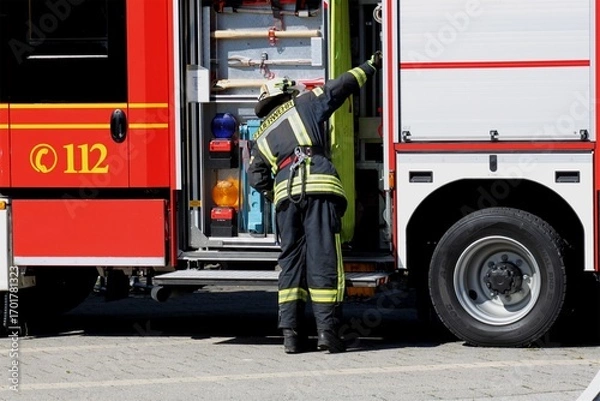 Obraz Feuerwehr im Einsatz 112