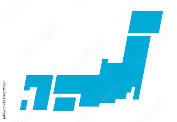 Obraz 日本地図のベクターイラスト