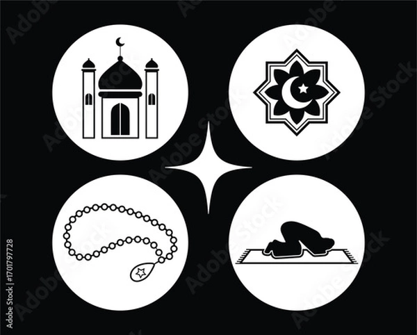 Obraz eid icon set symbol