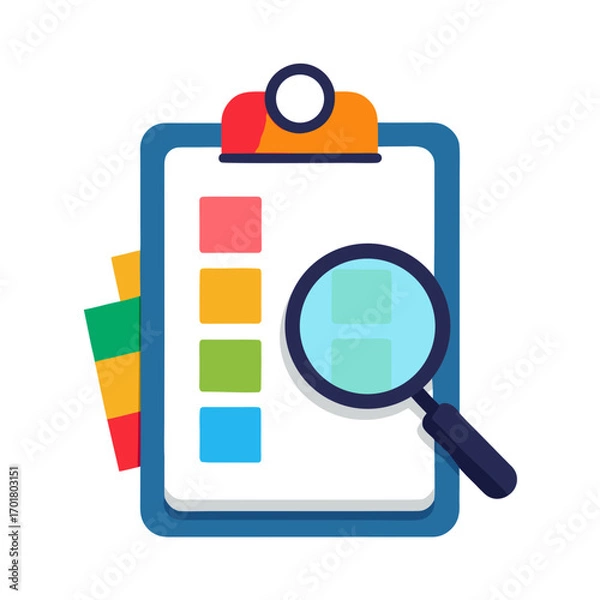 Obraz clipboard with colorful sticky