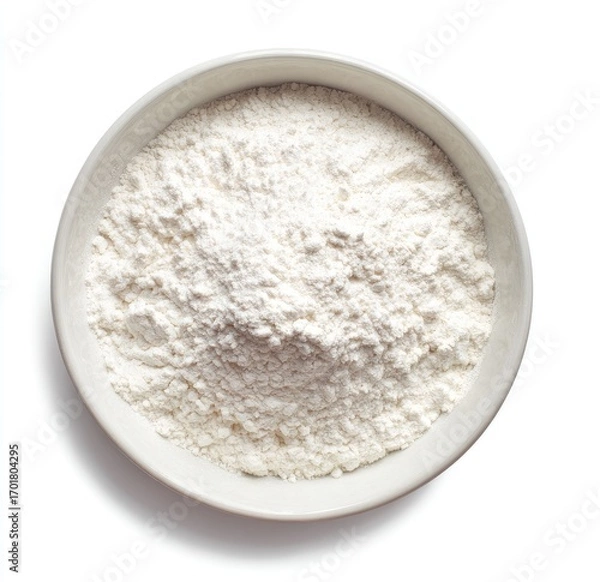 Obraz White flour in a white bowl (3)