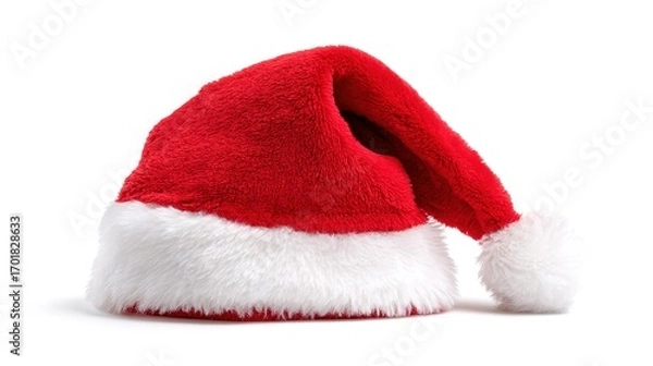 Obraz santa claus red hat isolated
