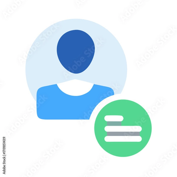 Obraz user profile icon on blue background