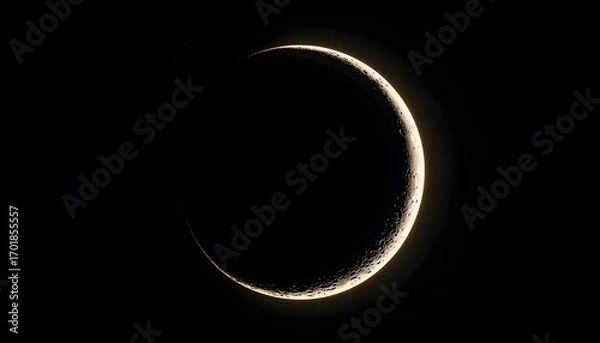 Fototapeta Crescent Moon in Darkness