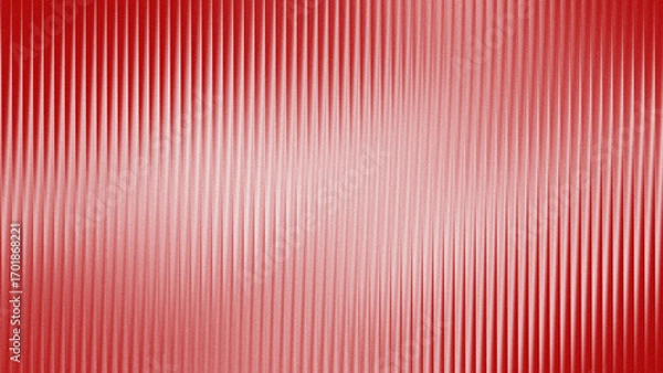 Fototapeta Vertical striped glass background with red to white gradation. Wavy glass texture, striped frosted surface