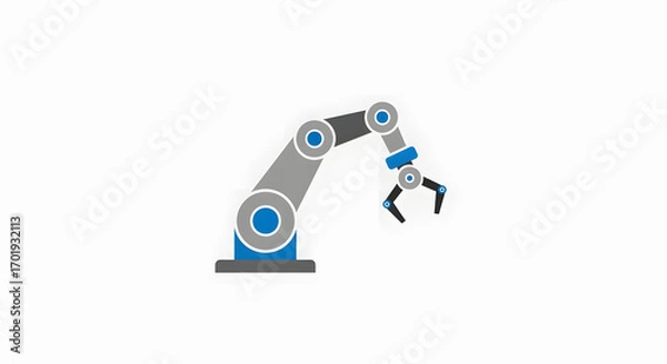 Fototapeta Robotic Arm Illustration: Precision and Automation in Modern Industry