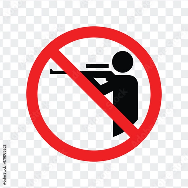 Fototapeta Stop Hunting Icon Vector Transparent Background
