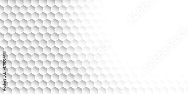 Fototapeta White Honeycomb Template with Right Center Space