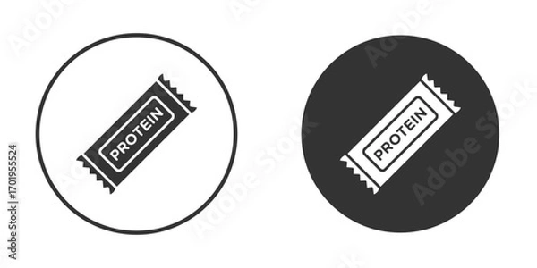 Obraz Protein bar icon or Logo. Flat Style vector EPS.