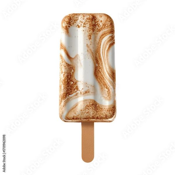Fototapeta Milky Ice Cream Bar on transpart background