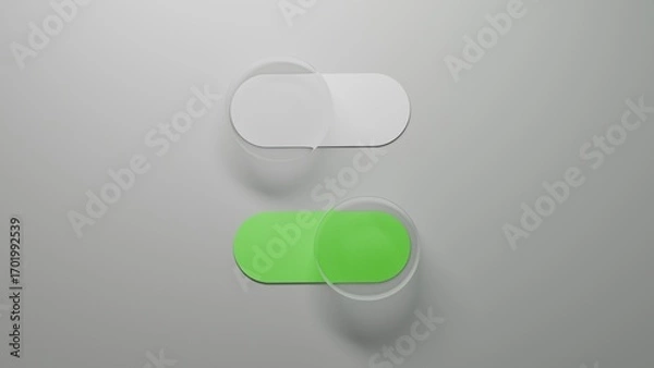 Obraz Toggle Switch UI OnOff Interface for Digital Applications glass effect 