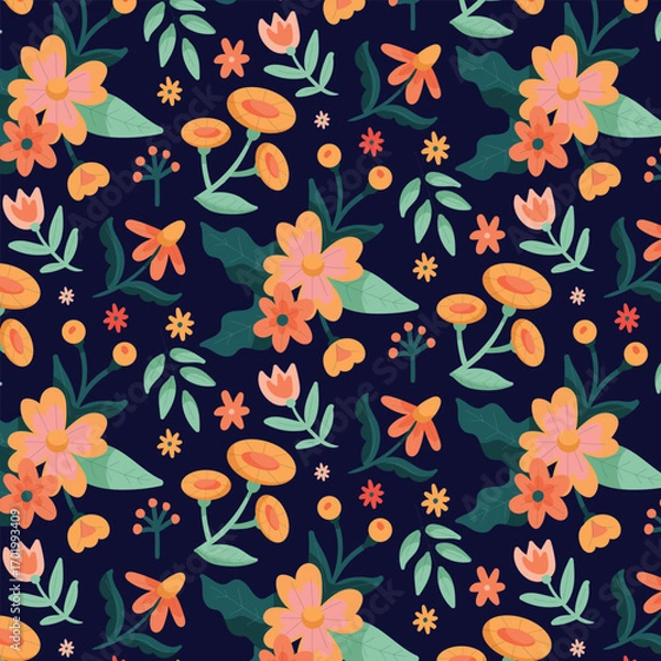 Obraz seamless floral pattern design 