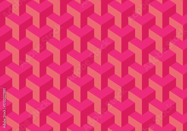 Fototapeta Red,orange,green,light olive, light and dark pink ,purple colour 3d style pattern abstract baground.