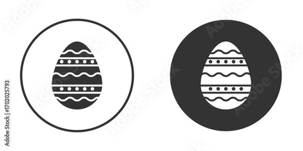 Obraz Easter egg icons collection. Filled flat icons
