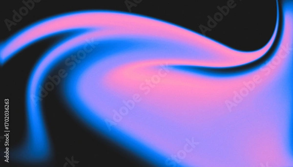 Fototapeta Abstract swirling pink and blue gradient background with dark backdrop
