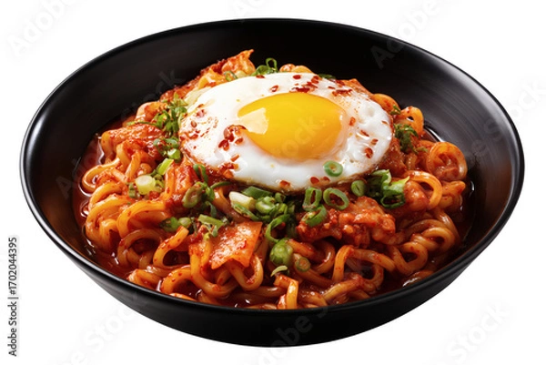 Fototapeta Ramen noodles isolated on transparent or white background, png