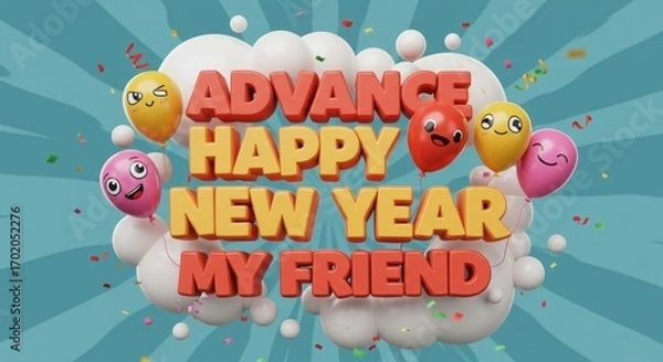 Fototapeta Advance Happy New Year My Friend
