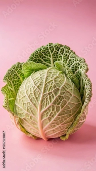 Obraz cabbage isolated on white background in a studio setting