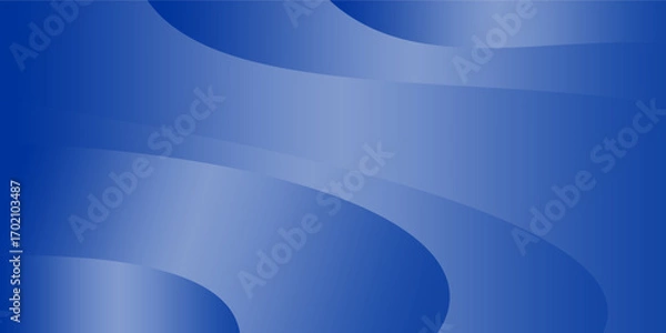 Fototapeta Abstract Blue Background with Smooth Wave Lines, Modern Minimalist Gradient Design for Business, Technology, Web, and Presentation Template