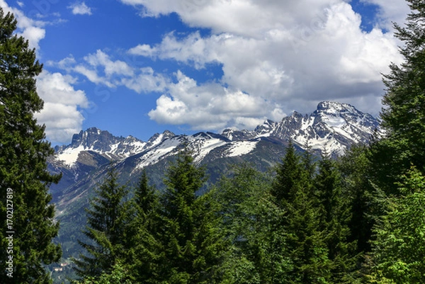 Obraz Footage of Kackar Mountains in Rize province of Turkey.
