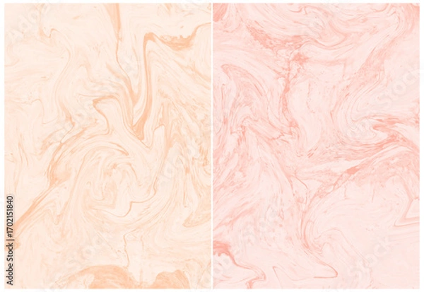 Fototapeta Elegant Light Pink And Coral Marble Backgrounds. Abstract vector backgrounds featuring a delicate marble motif ideal for branding, packaging. Fully scalable and editable for versatile creative use.
