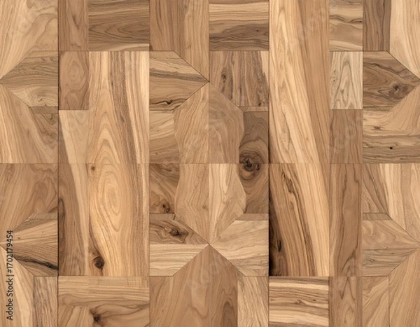 Fototapeta 3D solid wood oak panels and material wood walnut with high quality seamless realistic texture