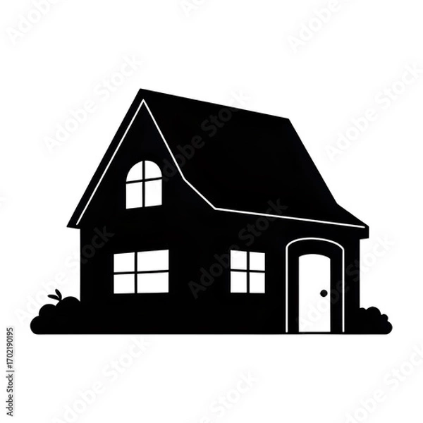 Obraz house silhouette vector