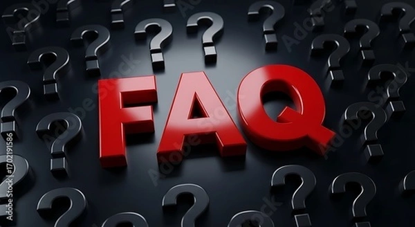 Obraz Frequently Asked Questions Graphic.