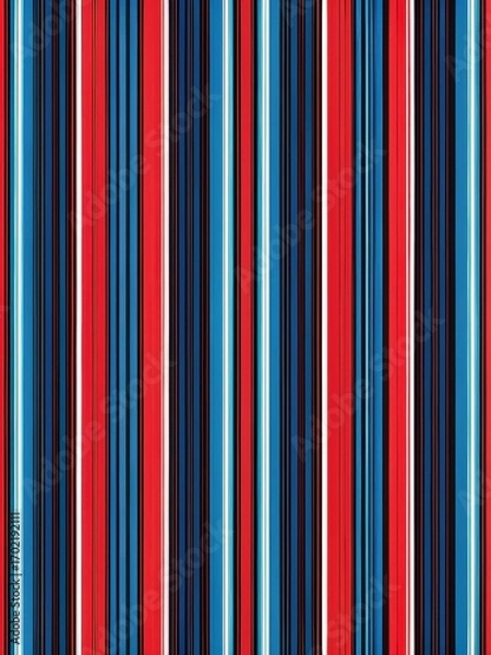 Fototapeta Abstract red black blue striped background seamless pattern