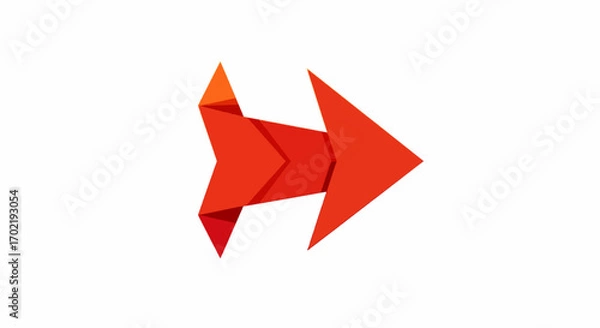 Obraz Origami-Style Sharp Edge Arrow