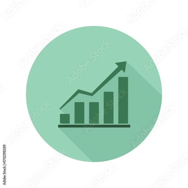 Fototapeta Symbolizing growth an ascending bar chart with a positive outlook showcasing economic success on
