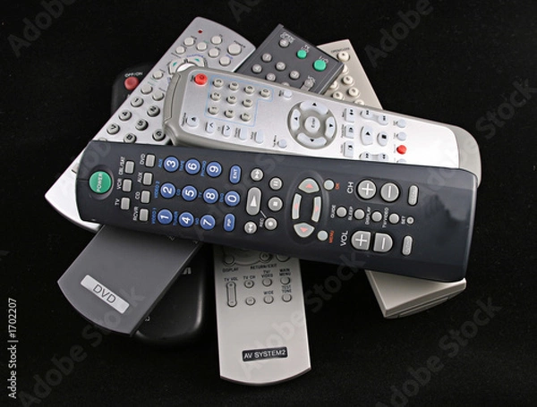 Fototapeta remotes on black