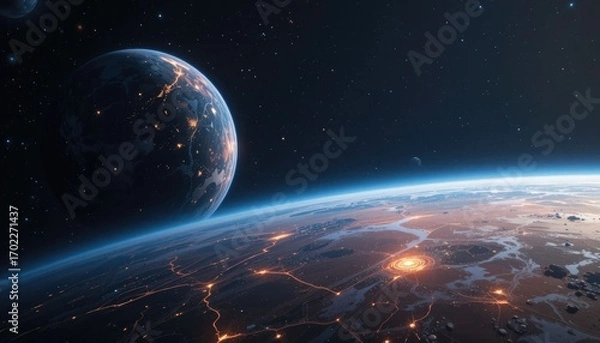 Fototapeta planet in space