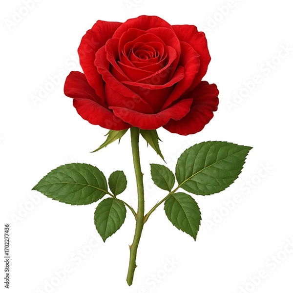 Fototapeta Rose on transparent background
