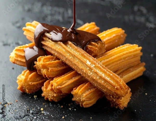Obraz CHURROS WITH CHOCO SAUCE