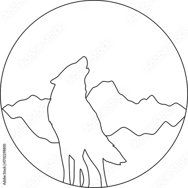 Obraz Wolf outline 