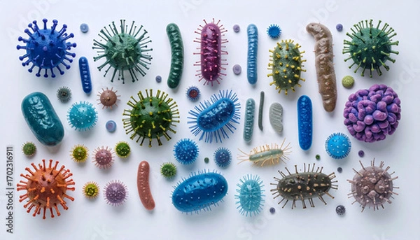 Obraz ウイルスや細菌のイメージ
